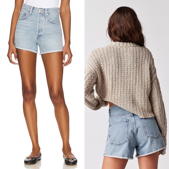 NWOT Agolde Dee High Rise Shorts Hazard 28